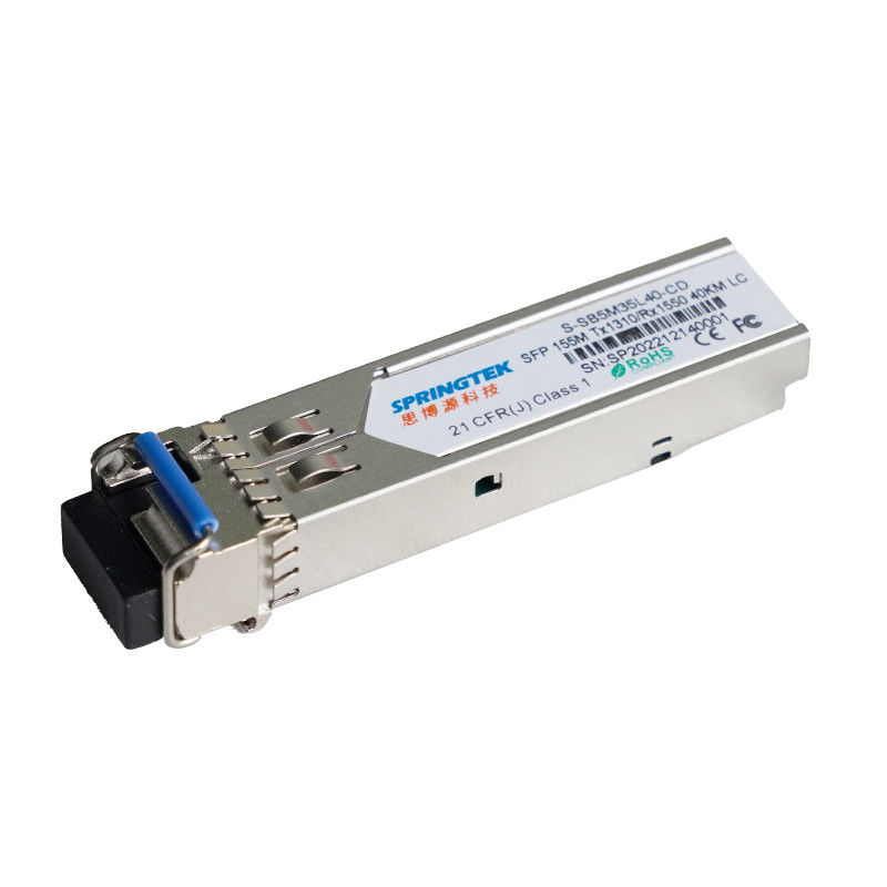 وحدة الإرسال والاستقبال الضوئية Ethernet SFP BIDI 40km 1310 / 1550nm 155M SM LC DFB DOM