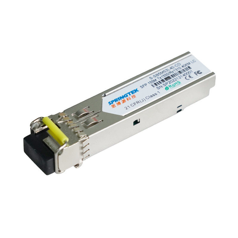 الوحدة الضوئية SFP Ethernet SFP BIDI 40 كم TX1550nm / RX1310 155M SM LC DFB DOM