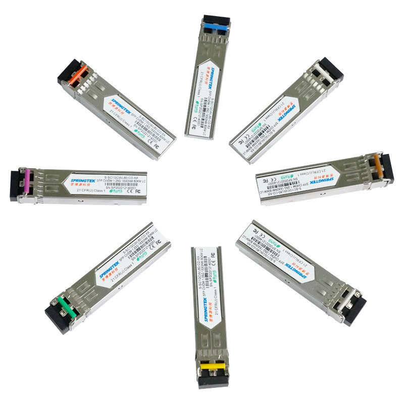 1.25G CWDM1270 ~ 1610nm متوافق Transceive SFP LC ER ZR ZR + مع وحدة بصرية DDM