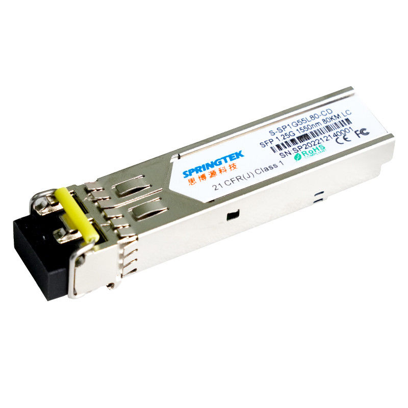 1.25G SFP 80km وحدة متوافقة Cisco LC 1550nm SMF وحدة الإرسال والاستقبال الضوئية مع DDM