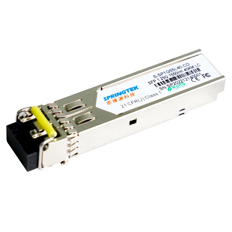 SFP 1.25G 1550nm 40km وحدة الإرسال والاستقبال الضوئية LC SMF مع العرعر المتوافق DDM