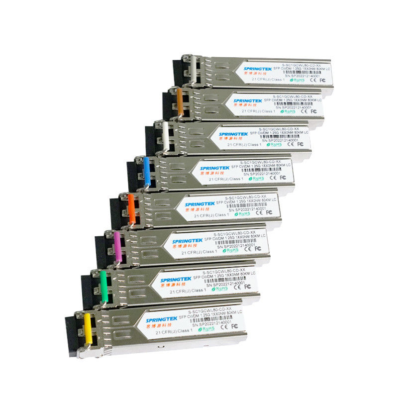 1.25G CWDM1270 ~ 1610nm متوافق Transceive SFP LC ER ZR ZR + مع وحدة بصرية DDM
