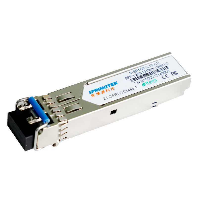 OEM 1.25Gbps SFP متوافق جهاز الإرسال والاستقبال SFP 1310nm 10km LC وحدة الإرسال والاستقبال البصرية مع DDM