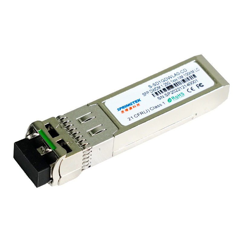 1.25 جيجابت في الثانية متوافق مع بروكيد / سيسكو / جونيبر DWDM C17 ~ C61 100 كم SFP وحدة الإرسال والاستقبال البصرية