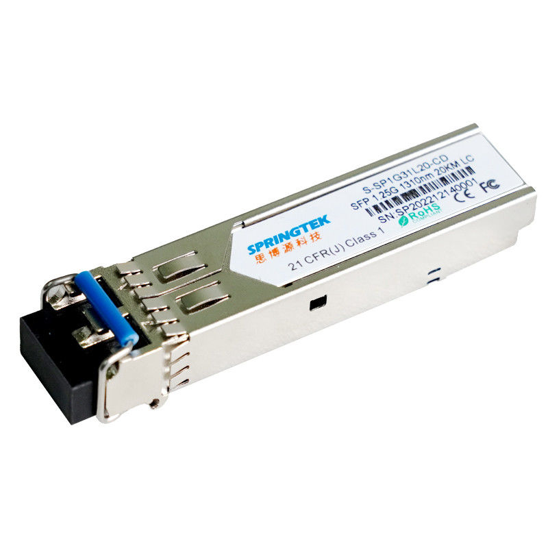 1.25G LX SFP 1310nm 20km 1000BASE-LX أحادية الوضع المزدوج الألياف LC DDM وحدة الإرسال والاستقبال 1G LX 20km