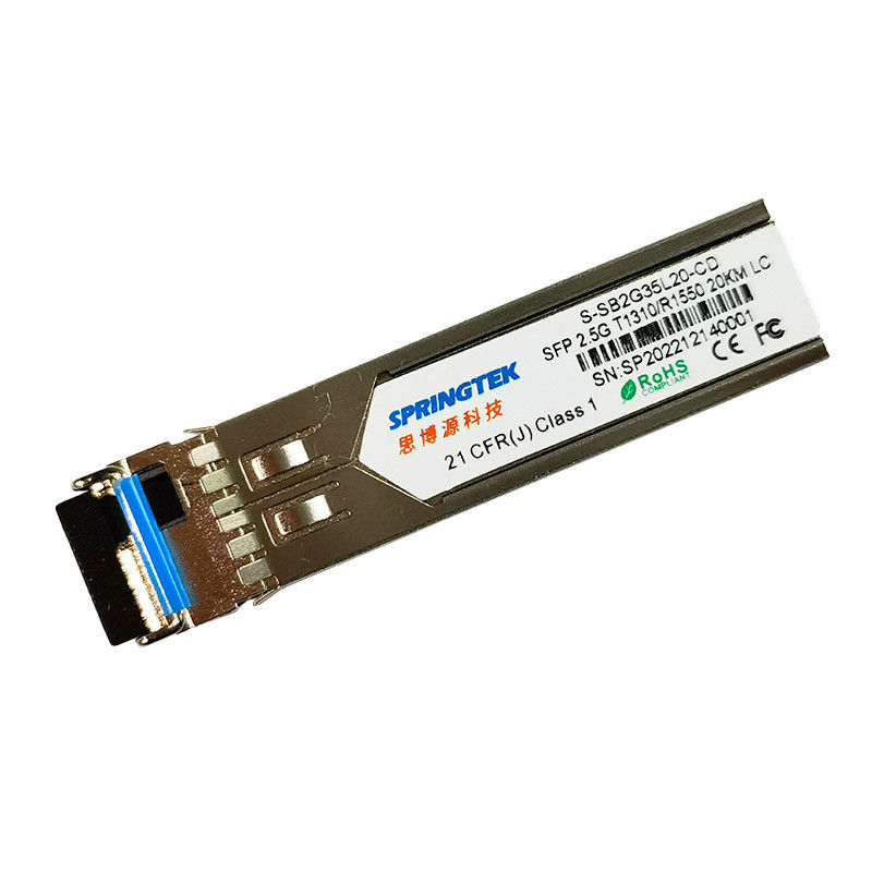 SFP BIDI 20km OEM LC 2.5G T1310/R1550nm وحدة جهاز الاستقبال البصري مع DDM