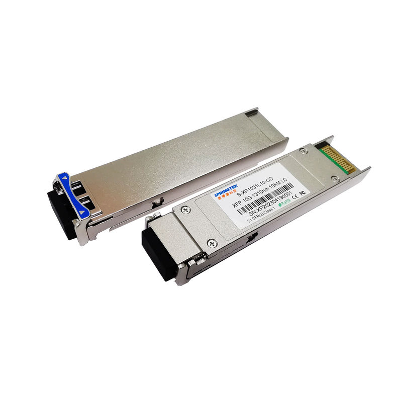 10GBASE-LR / LW OC-192 / STM-64 وحدة DOM 10G XFP LR أجهزة الإرسال والاستقبال الضوئية 1310 نانومتر 10 كم لديل