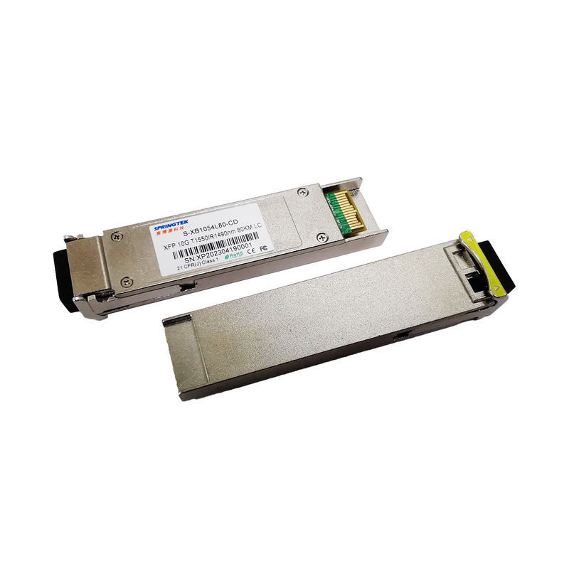WDM 10G Xfp 80km 1550 / 1490nm SM Simplex LC DDM متوافق مع Mikrotik Juniper Bidi 80km